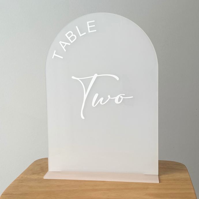 ARCH A4 TABLE NUMBERS WITH ACRYLIC BASE - Gifts & Design Co