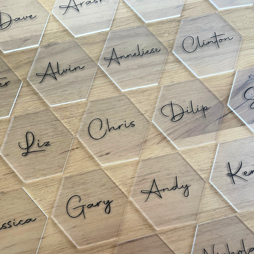 HEXAGON PLACE CARDS