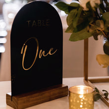 Load image into Gallery viewer, ARCYLIC TABLE NUMBERS WOODEN BASE - Gifts &amp; Design Co
