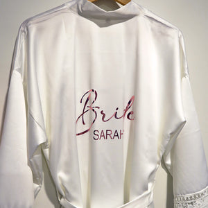 PERSONALISED BRIDAL ROBE WITH NAME - Gifts & Design Co