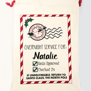 CHRISTMAS SACK OVERNIGHT SERVICE FOR - Gifts & Design Co