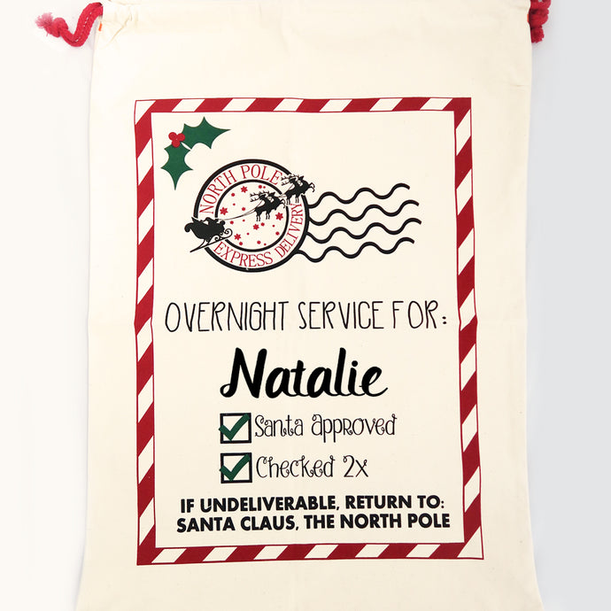 CHRISTMAS SACK OVERNIGHT SERVICE FOR - Gifts & Design Co