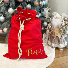 Load image into Gallery viewer, LUXE CHRISTMAS SACK RED - Gifts &amp; Design Co
